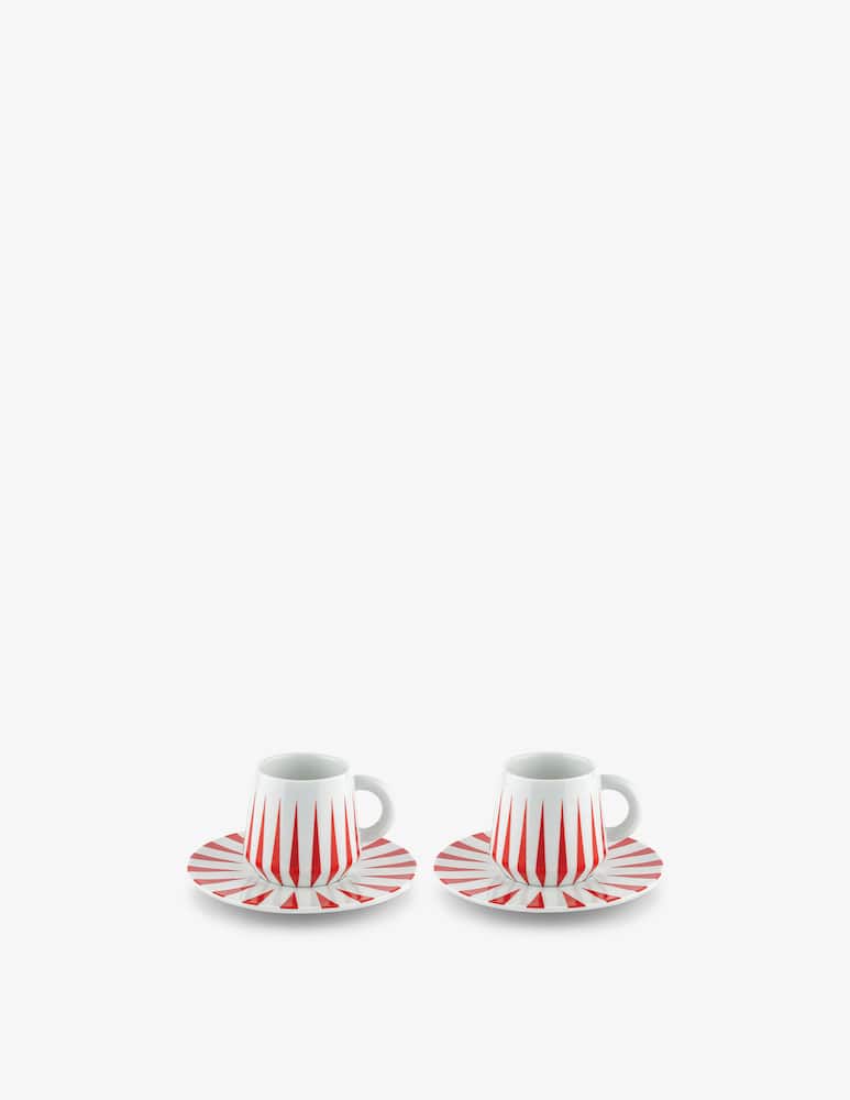 Alessi Delight, Set di due tazze da caffè con sottotazza - immagine 1 Alessi Delight, Set di due tazze da caffè con sottotazza - immagine 1