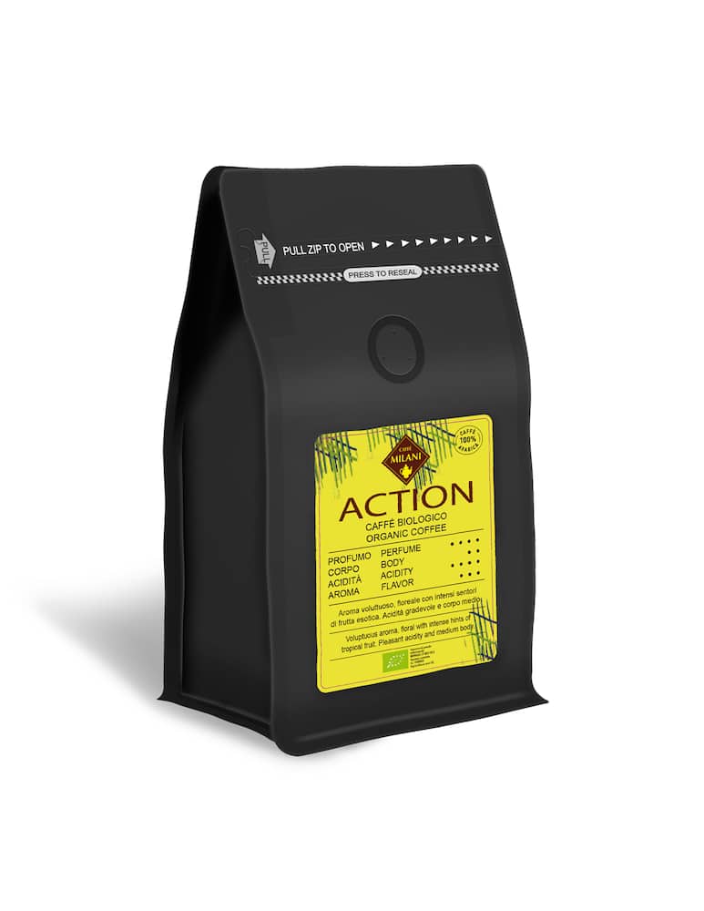 Milani Caffè Biologico Action pacco 200 g grani - immagine 1 Milani Caffè Biologico Action pacco 200 g grani - immagine 1
