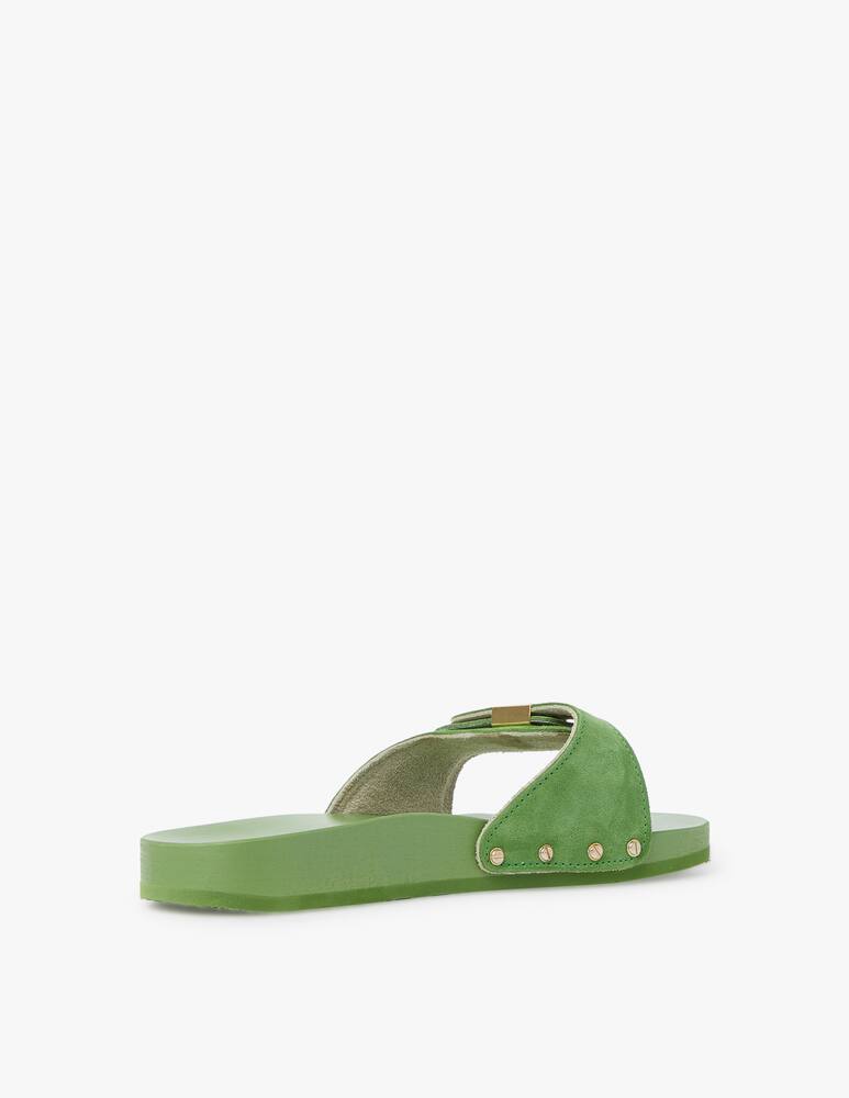 rinascente Scholl Iconic Pescura flat in suede - green