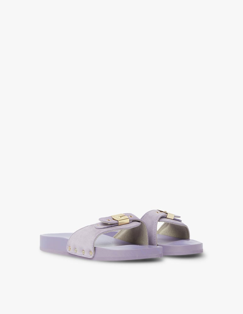 rinascente Scholl Iconic Pescura flat in suede - lilac