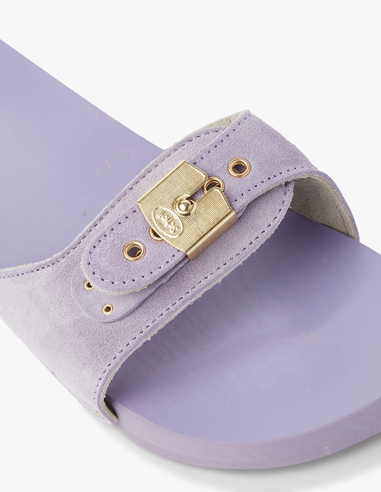 rinascente Scholl Iconic Pescura flat in suede - lilac
