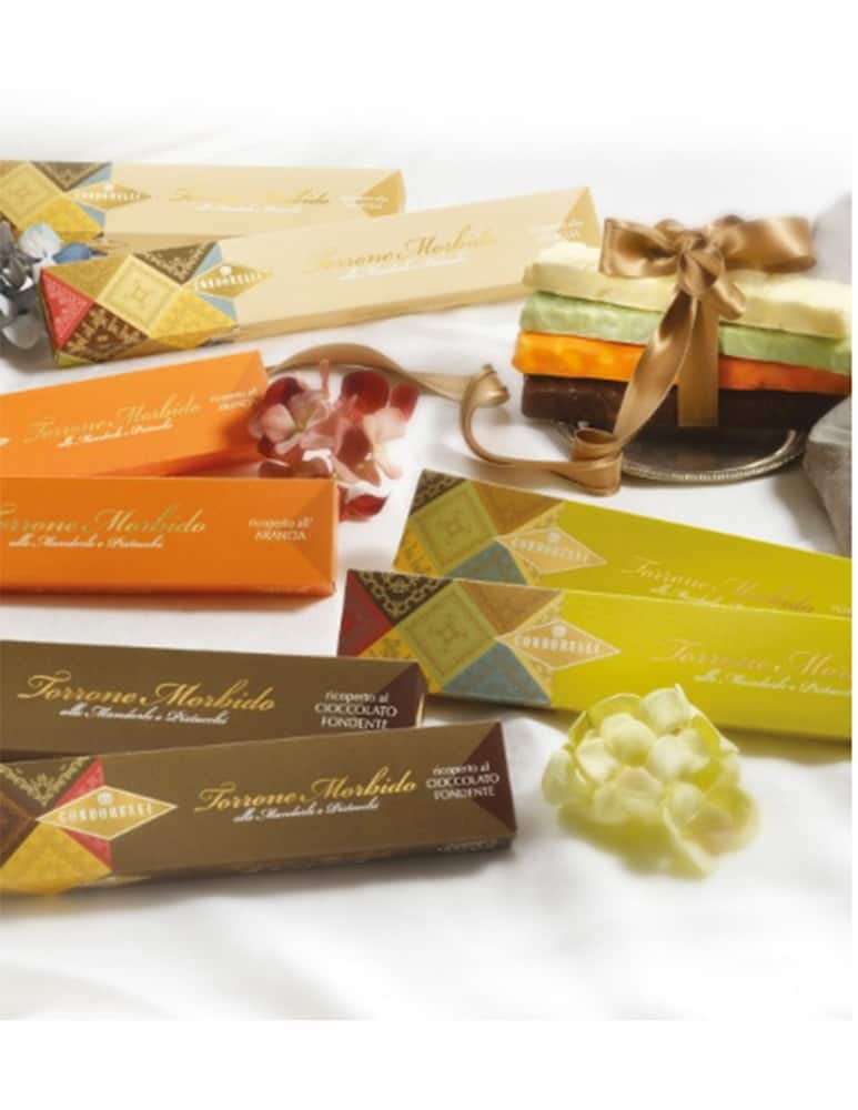 rinascente Condorelli Soft nougat: vanilla orange lemon dark chocolate flavour