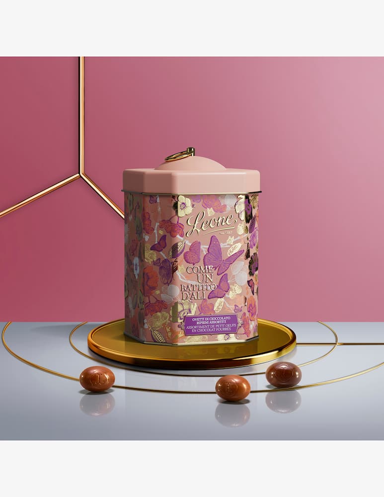 rinascente Pastiglie Leone Latta Ovetti di Cioccolato Assortiti 350g