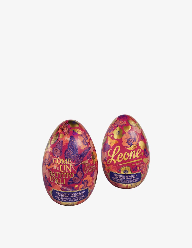 rinascente Pastiglie Leone Egg-Shaped Tin Assorted Gourmet Pralines 50g