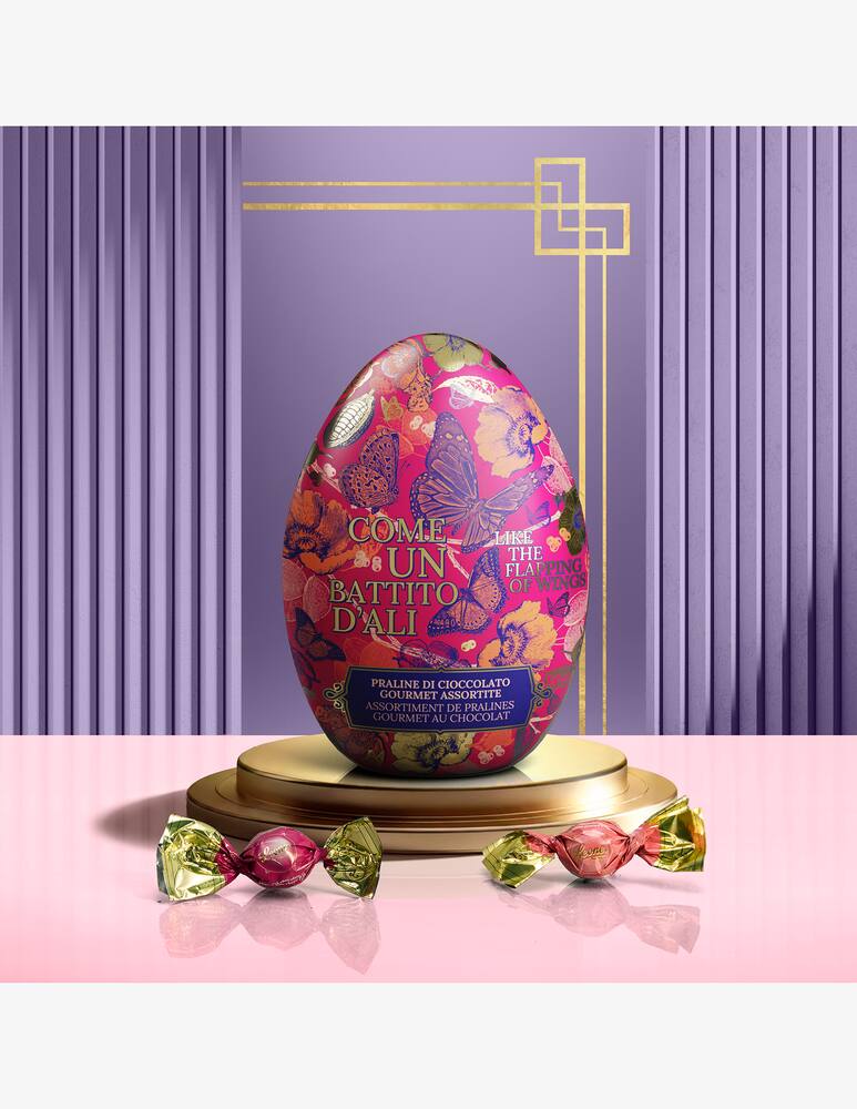 rinascente Pastiglie Leone Egg-Shaped Tin Assorted Gourmet Pralines 50g