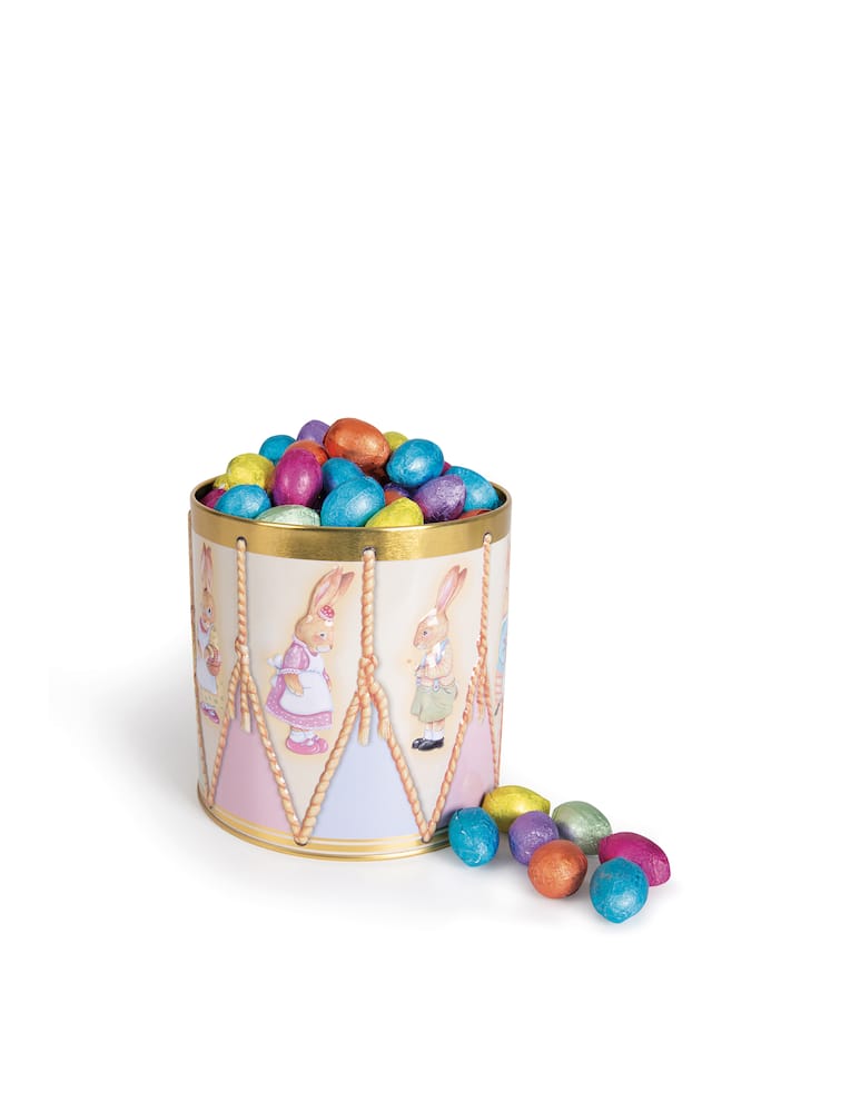 rinascente Pastiglie Leone Latta tamburello con ovetti latte e fondente 400g