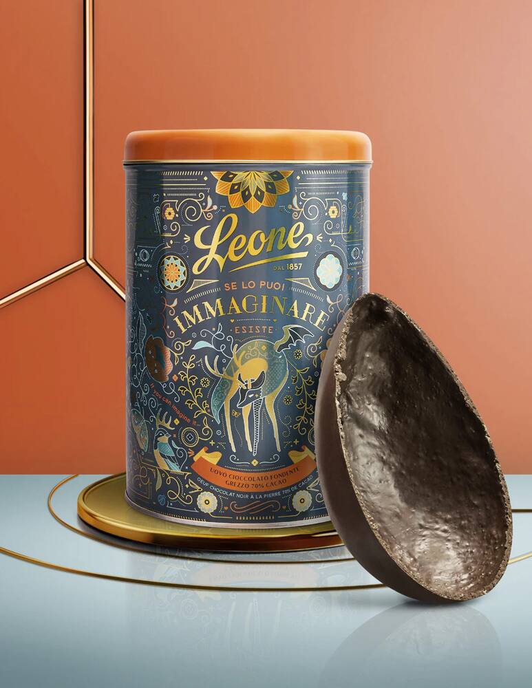 rinascente Pastiglie Leone Classic Raw Cri Cri Egg 70% 350g