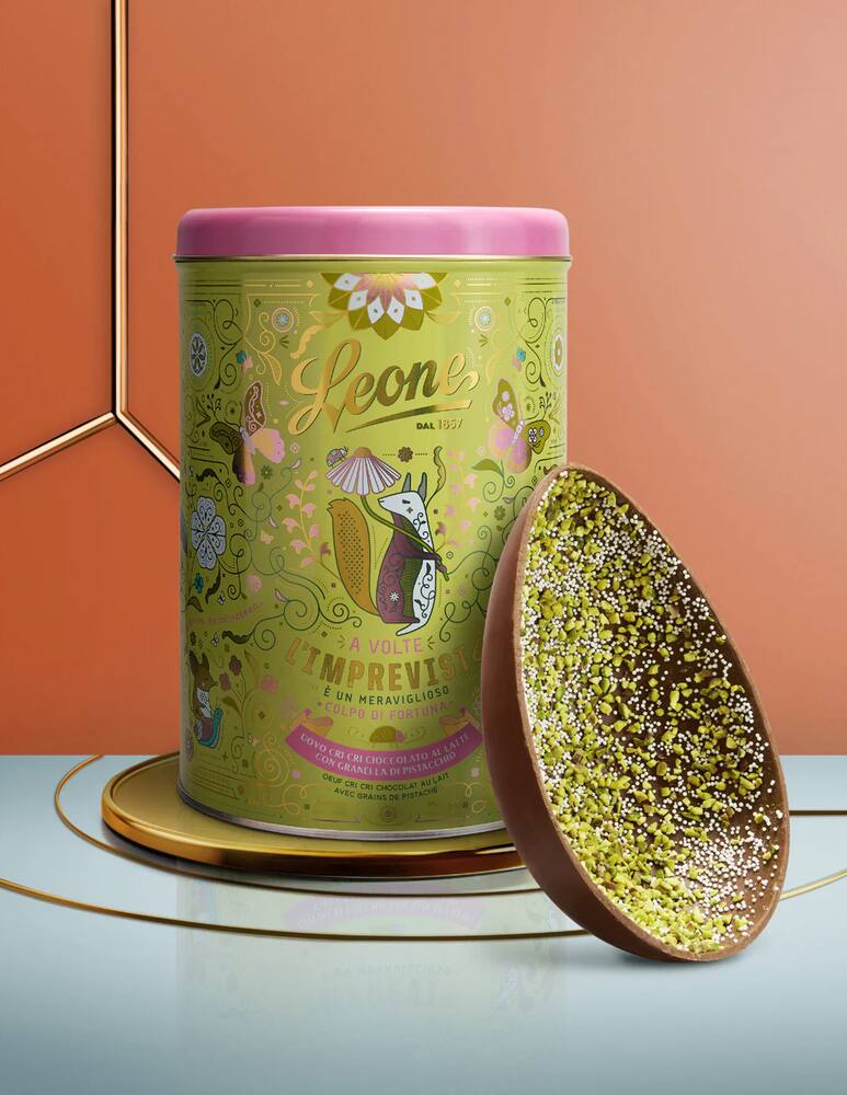 rinascente Pastiglie Leone Pistachio Milk Cri Cri Egg 40% 350g