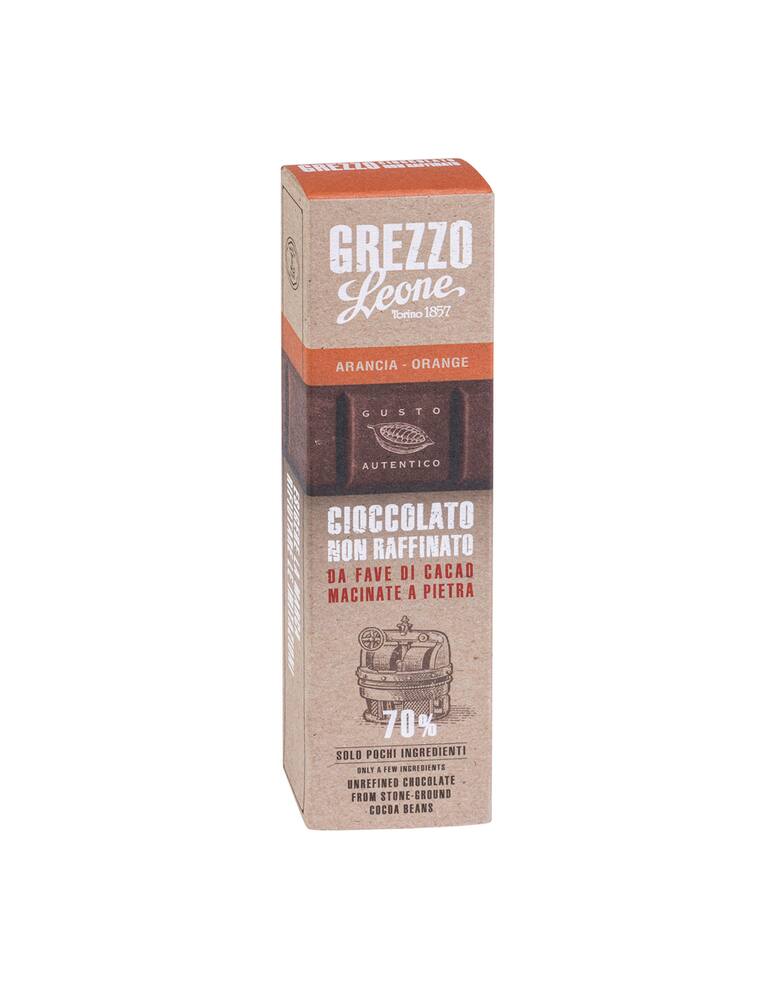 rinascente Pastiglie Leone Cioccolato grezzo alla pietra arancia 55g