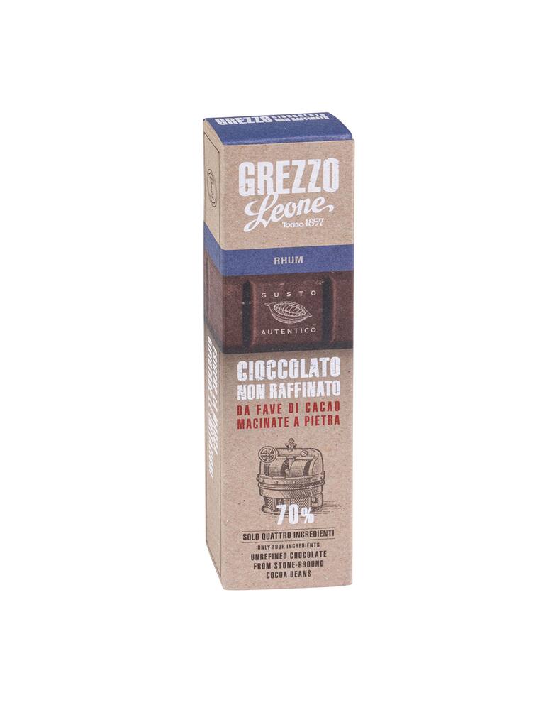 rinascente Pastiglie Leone Cioccolato grezzo alla pietra rhum 55g