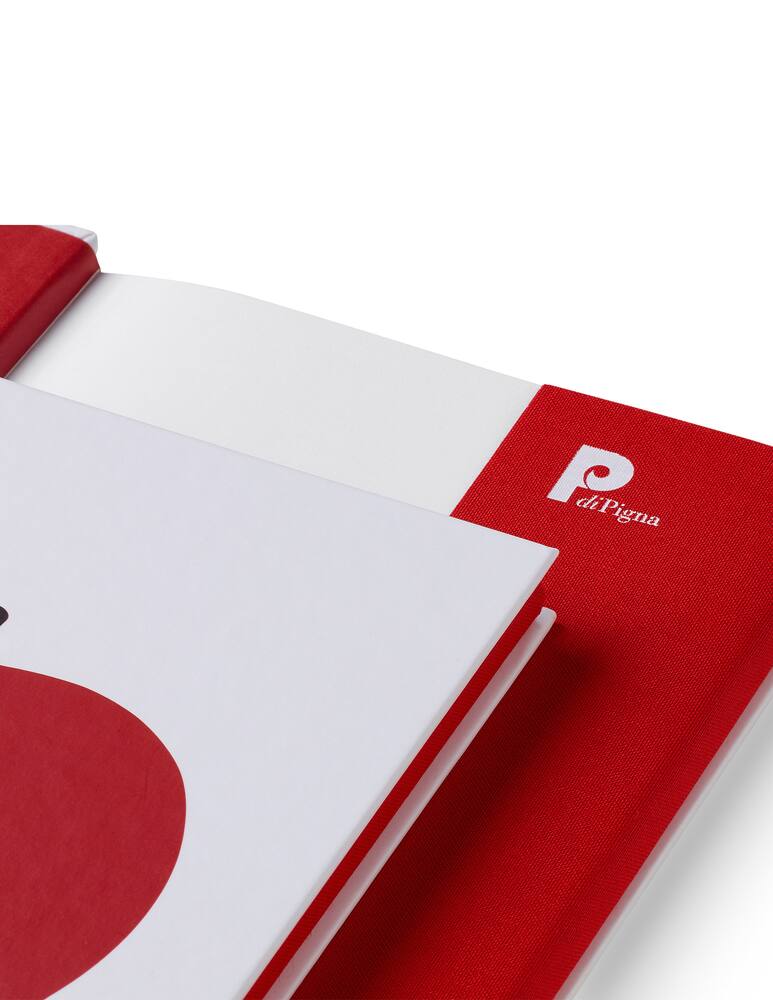 rinascente PdiPigna Enzo Mari Coll.  Taccuino Bianco A5 Cop. Rigida La Mela - Rosso