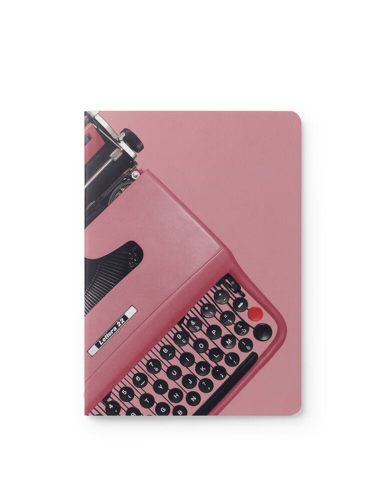 rinascente PdiPigna Ruled Singer Sewn Notebook Olivetti - Pink