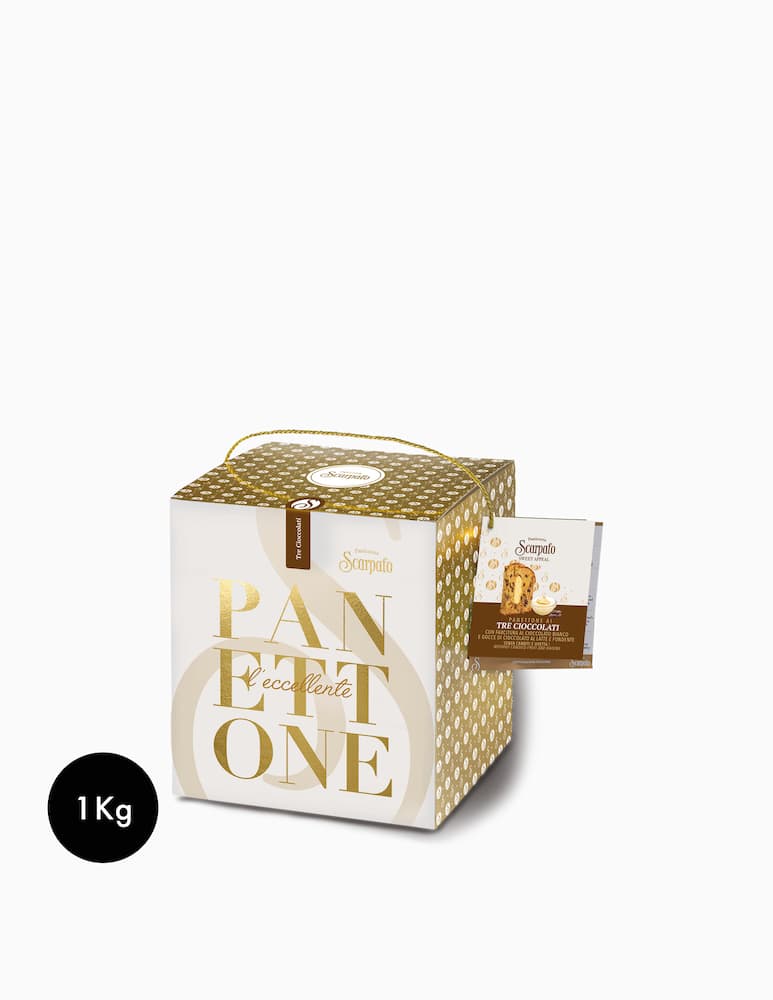 rinascente Pasticceria Scarpato Panettone ai Tre Cioccolati 1kg