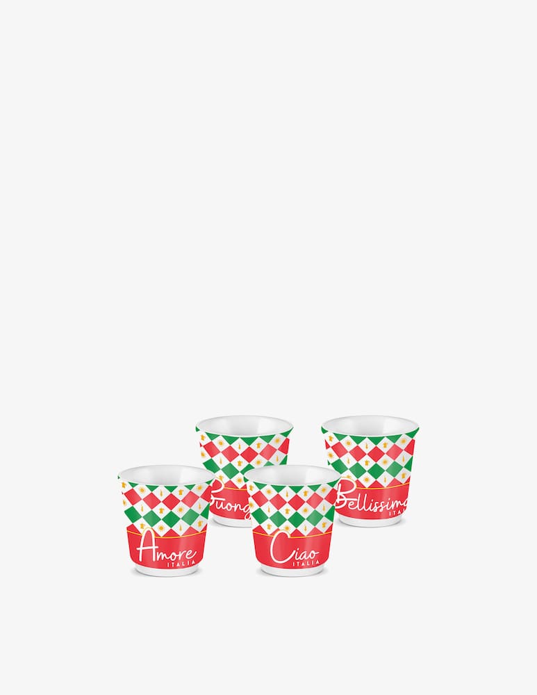 rinascente Bialetti Tricolore Set 4 Bicchierini