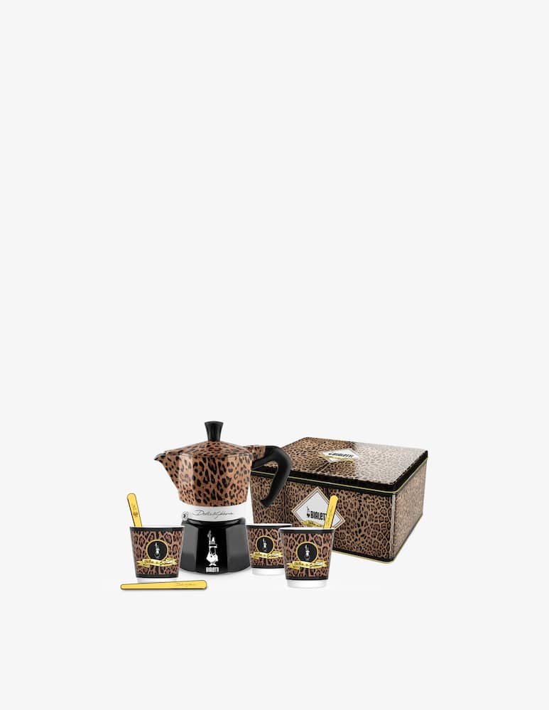 Bialetti Moka Express D&G Set: 3 Cups 3 Small Glasses 3 Spoons - picture 1 Bialetti Moka Express D&G Set: 3 Cups 3 Small Glasses 3 Spoons - picture 1