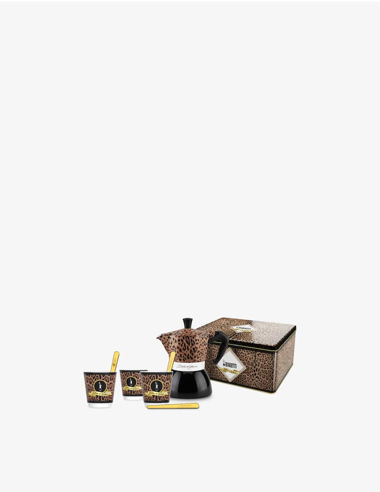 Bialetti Moka D&G Induction Set: 4 Cups 3 Small Glasses 3 Spoons - picture 1 Bialetti Moka D&G Induction Set: 4 Cups 3 Small Glasses 3 Spoons - picture 1