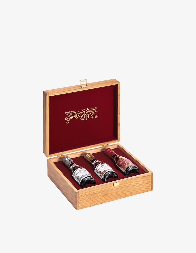 rinascente Giuseppe Giusti Wooden Trio set Giusti Balsamic Vinegar 1, 2 & 3 Medals