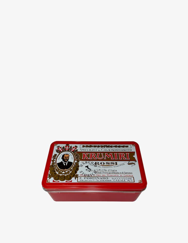 Krumiri Rossi Krumiri Rossi scatola in latta litografata 300g - immagine 1 Krumiri Rossi Krumiri Rossi scatola in latta litografata 300g - immagine 1