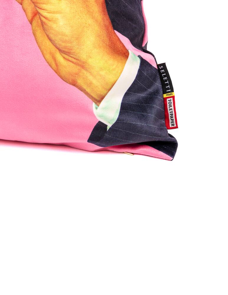 rinascente Seletti Cushion With Plume Padding "Toiletpaper" Lipsticks Pink - Multi