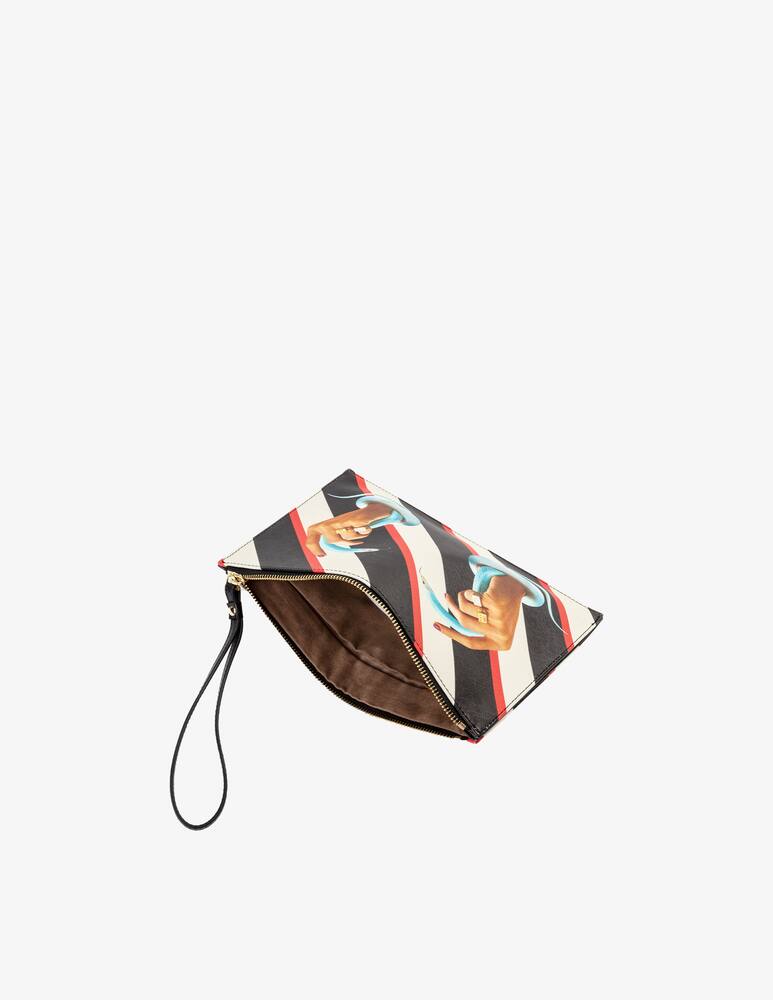 rinascente Seletti "Toiletpaper"  - Stripes Hands With Snakes Borsa