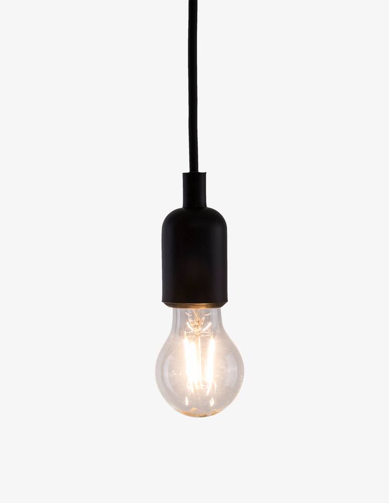 rinascente Seletti Maman Ceiling Lamp With 14 Bulbs Transparent Lightbulb - Black