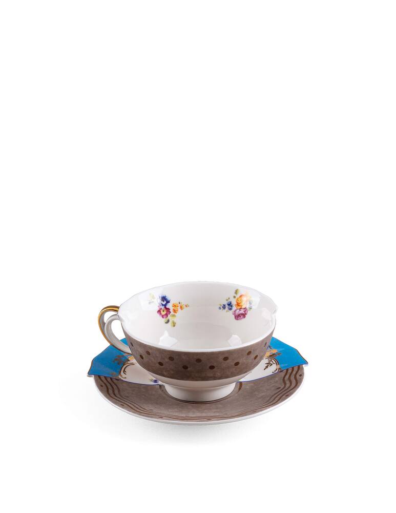 rinascente Seletti Teacup With Saucer  "Hybrid-Kerma" - Multi