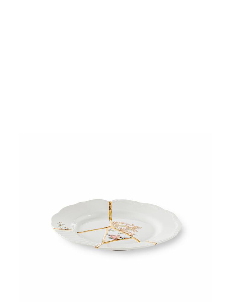 rinascente Seletti Kintsugi-N'2 piatto da dessert in porcellana - Bianco