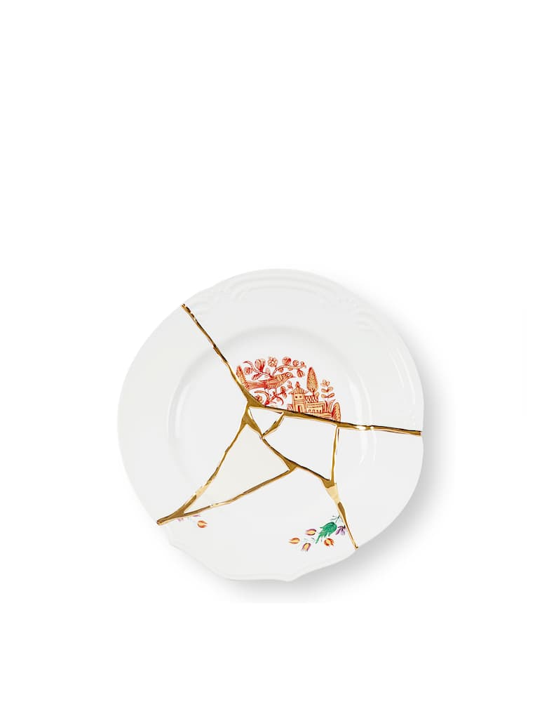 rinascente Seletti Piatto Piano "Kintsugi-N'1" - Multicolor