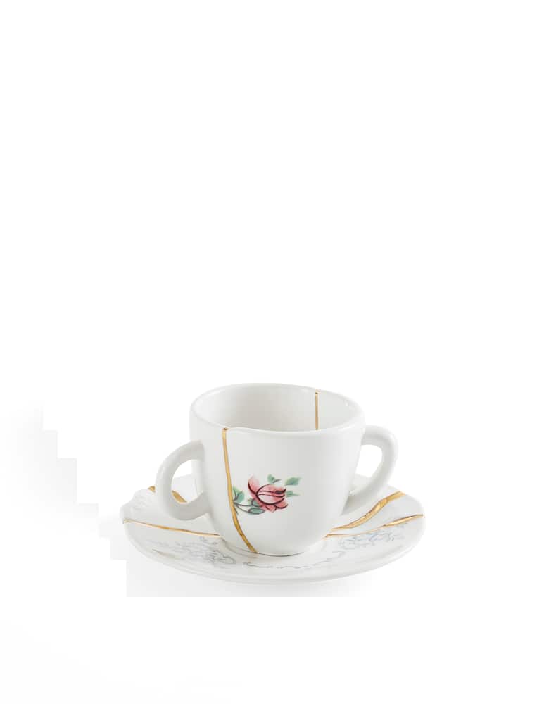 Seletti Tazzina Da Caffè Con Piattino Kintsugi - immagine 1 Seletti Tazzina Da Caffè Con Piattino Kintsugi - immagine 1