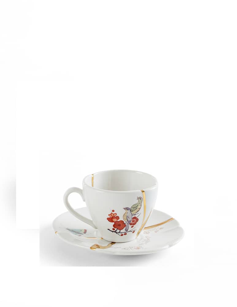 Seletti Tazzina da Caffè Con Piattino Kintsugi - immagine 1 Seletti Tazzina da Caffè Con Piattino Kintsugi - immagine 1
