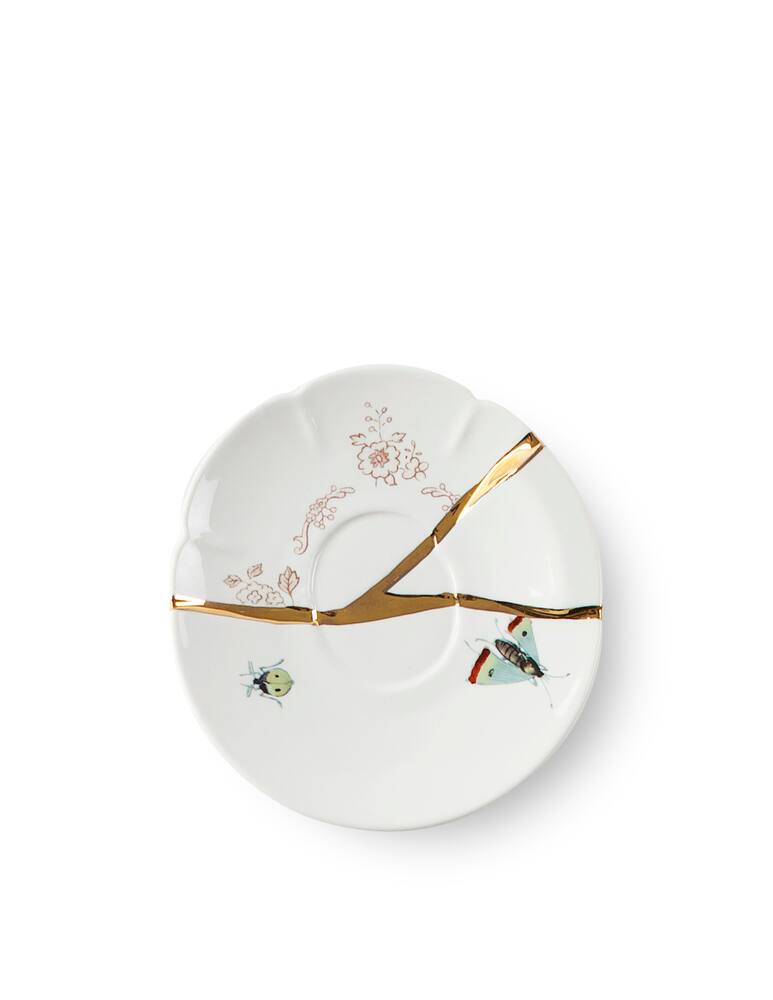 rinascente Seletti Tazzina Da Caffè Con Piattino In Porcellana "Kintsugi-N'2" - Multicolor