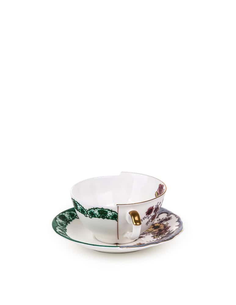 Seletti Tazza Da Tè Con Piattino Hybrid - immagine 1 Seletti Tazza Da Tè Con Piattino Hybrid - immagine 1