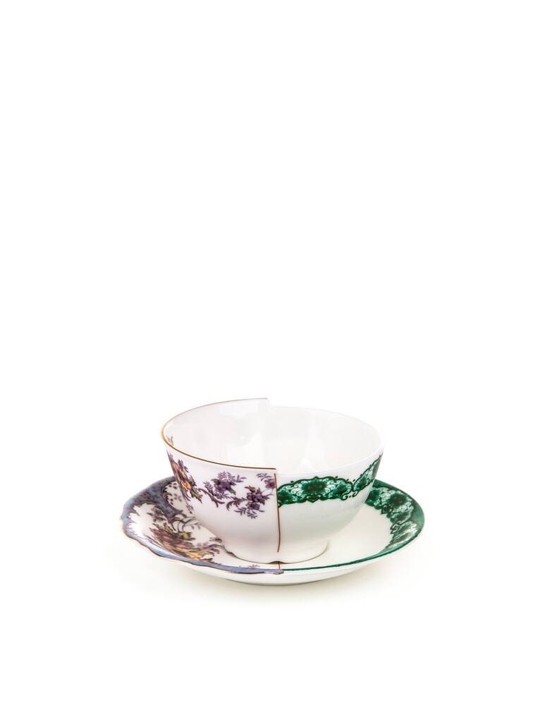 rinascente Seletti Tazza Da Tè Con Piattino In Porcellana "Hybrid-Isidora" - Multicolor