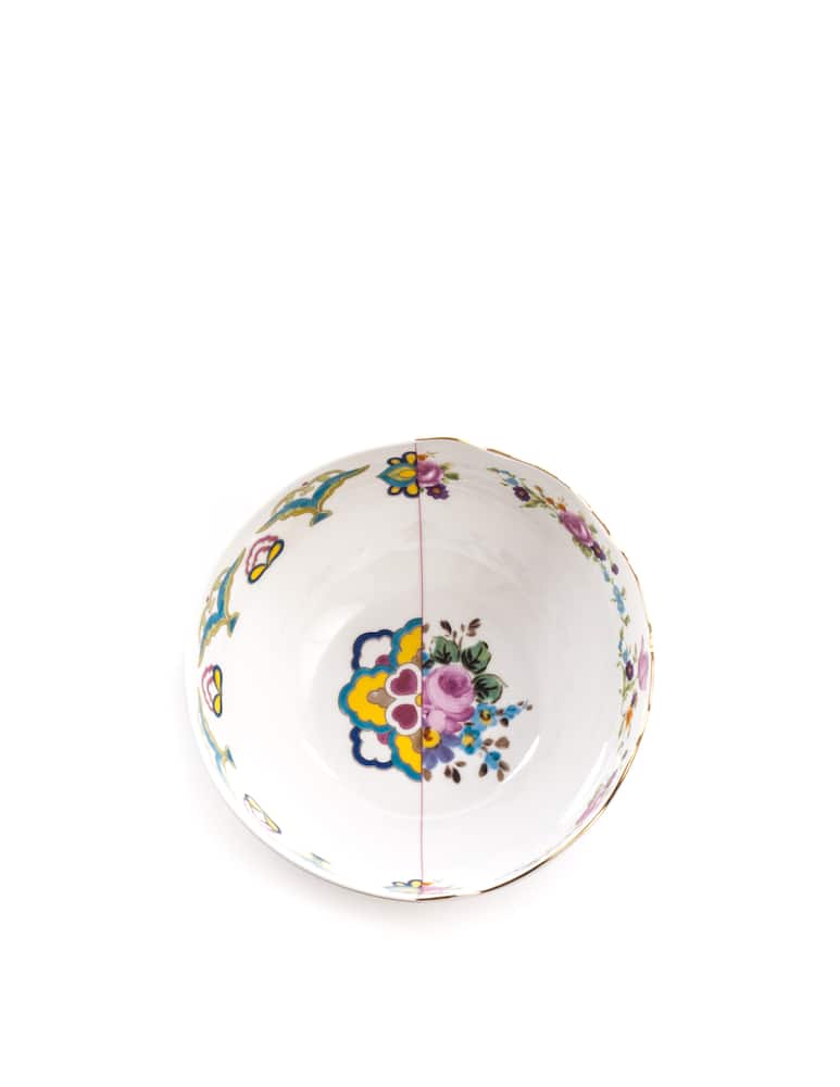 rinascente Seletti Hybrid-Zaira Salad Bowl In Porcelain Cm.22.4 H.10 - Multicolor