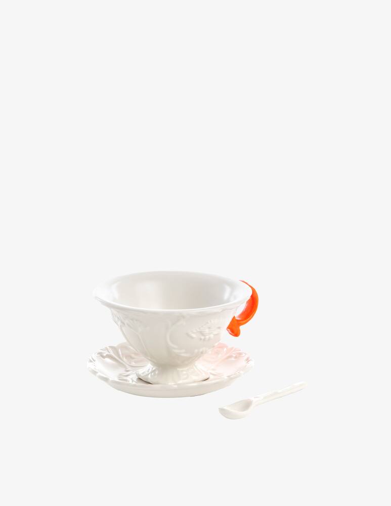 rinascente Seletti "I-Wares" Tea Set Handles Orange - Multi