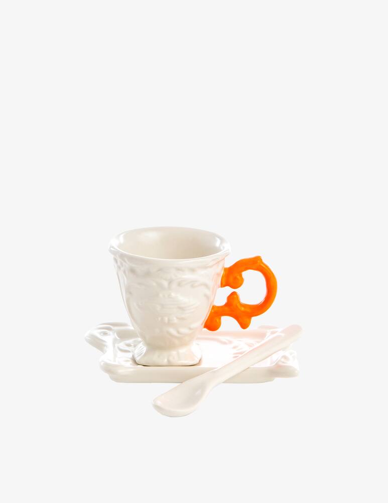 Seletti Set da Caffe' I-Wares Manico Arancio - Multicolor - immagine 2 Seletti Set da Caffe' I-Wares Manico Arancio - Multicolor - immagine 2