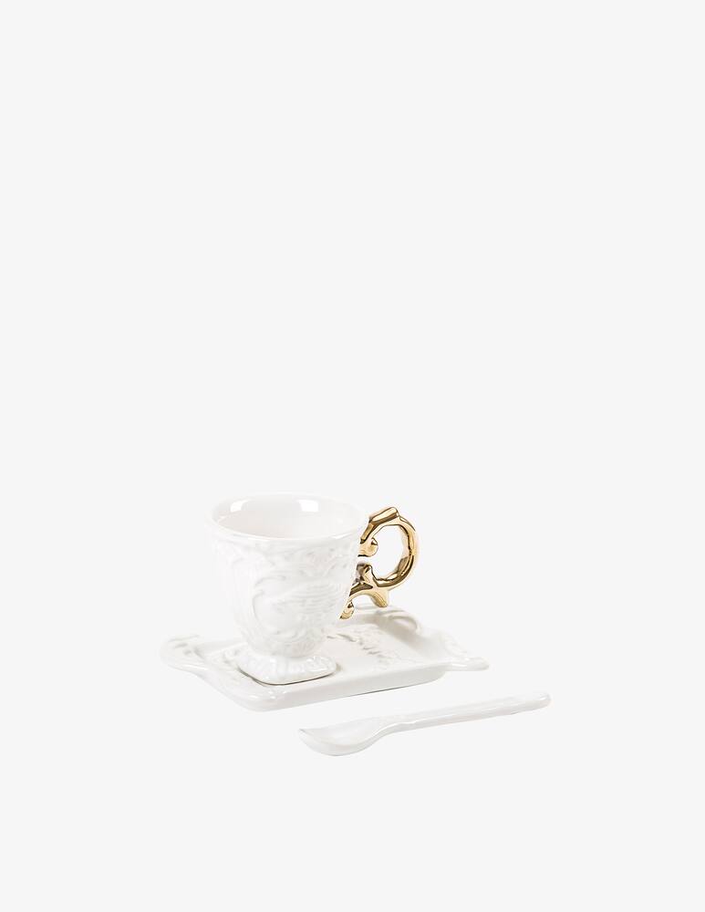 rinascente Seletti Set Da Caffe' "I-Wares" Manico Oro - Multicolor