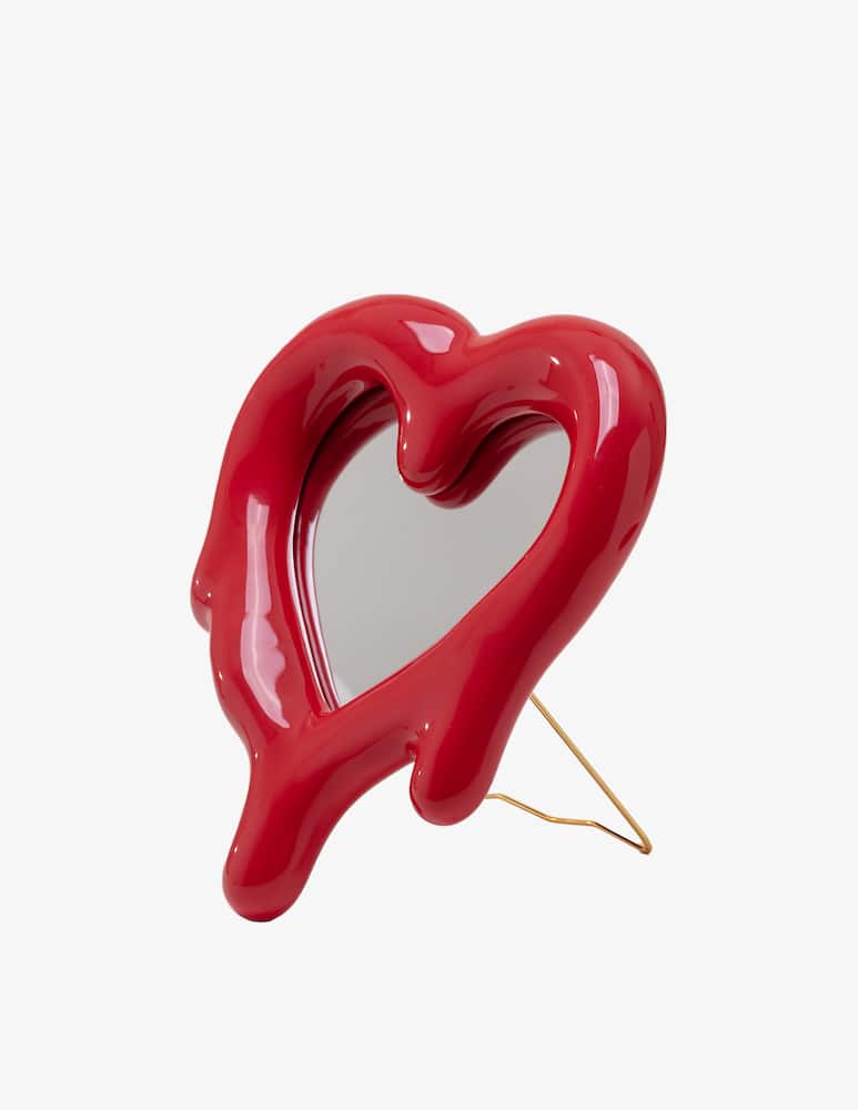 Seletti Mirror Photo Frame "Melted Heart-Red” - picture 1 Seletti Mirror Photo Frame "Melted Heart-Red” - picture 1
