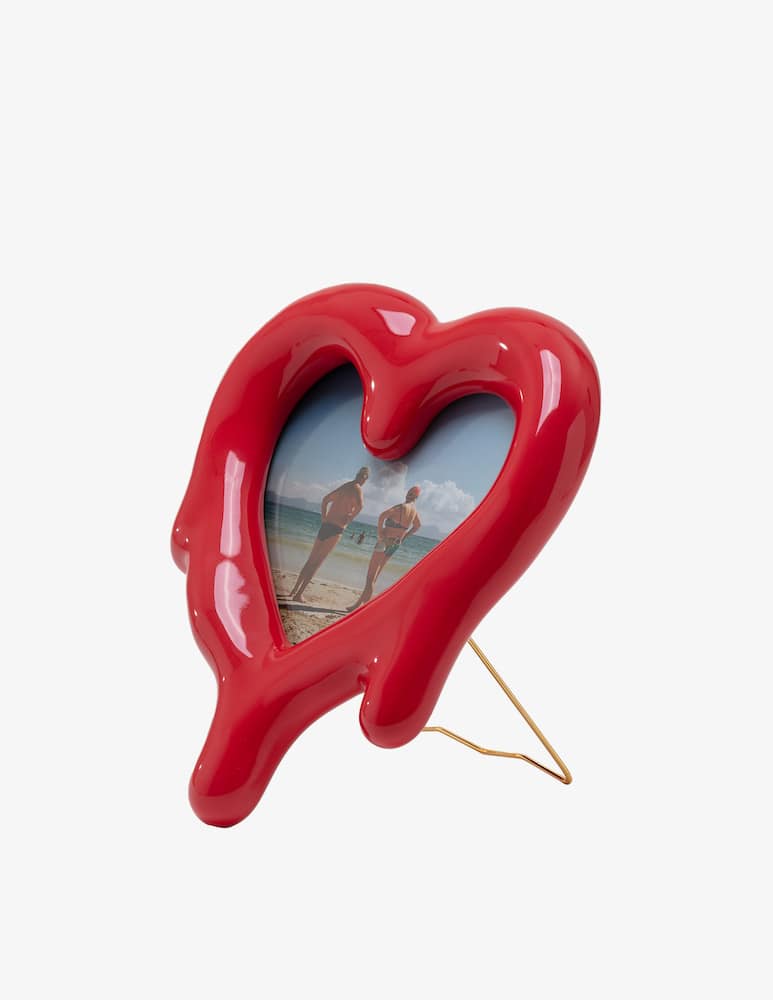 Seletti Mirror Photo Frame "Melted Heart-Red” - picture 2 Seletti Mirror Photo Frame "Melted Heart-Red” - picture 2