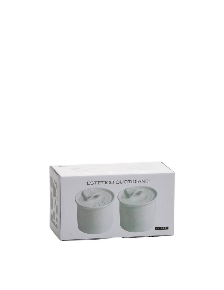 rinascente Seletti Set Porcelain Salt and Pepper Shakers - White