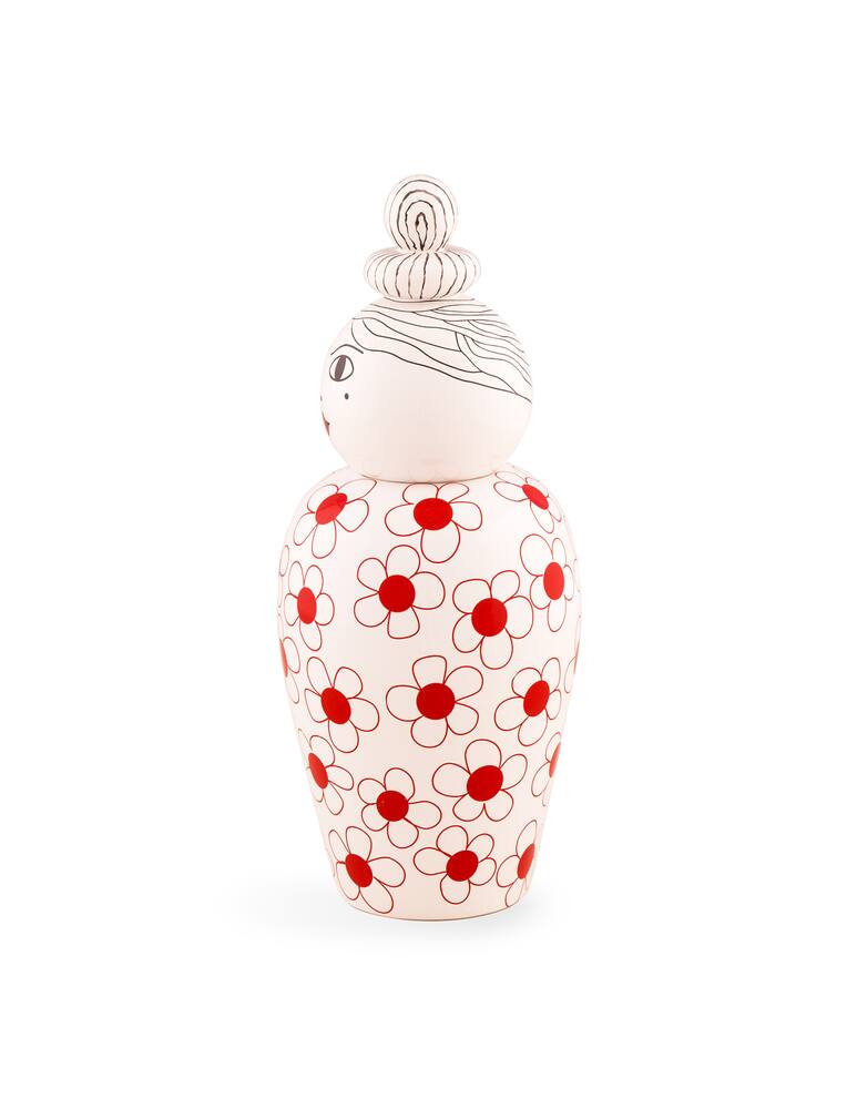 rinascente Seletti Vaso In Dolomite Con Coperchio "Le Canopie-Pepa" - Multicolor