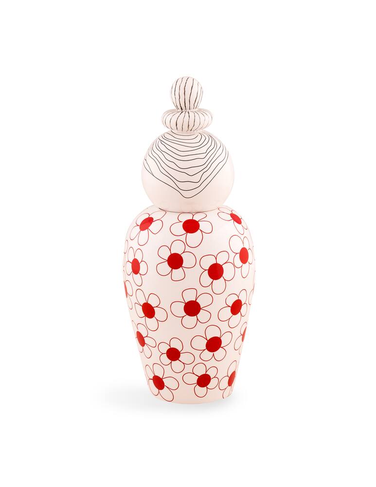 rinascente Seletti Vaso In Dolomite Con Coperchio "Le Canopie-Pepa" - Multicolor