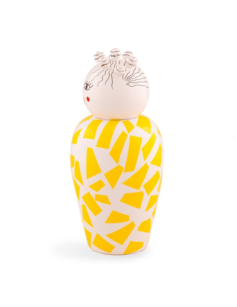 rinascente Seletti Vaso In Dolomite Con Coperchio "Le Canopie-Rosio" - Multicolor