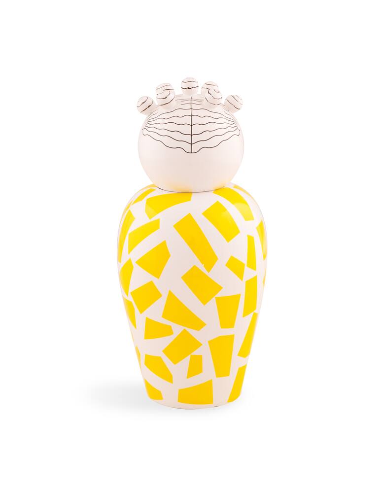 rinascente Seletti Vaso In Dolomite Con Coperchio "Le Canopie-Rosio" - Multicolor