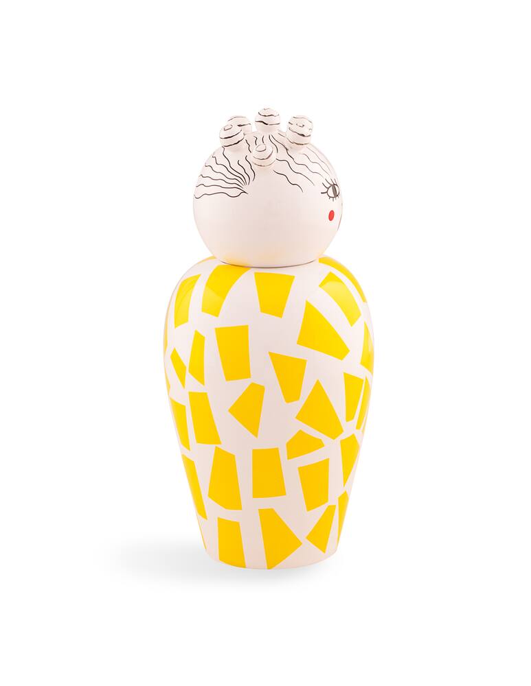 rinascente Seletti Vaso In Dolomite Con Coperchio "Le Canopie-Rosio" - Multicolor