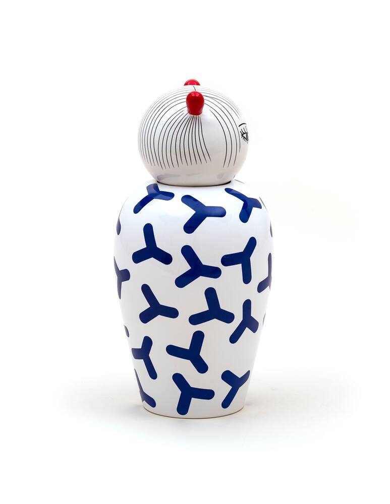 rinascente Seletti Vaso In Dolomite Con Coperchio "Le Canopie-Zoé" - Multicolor