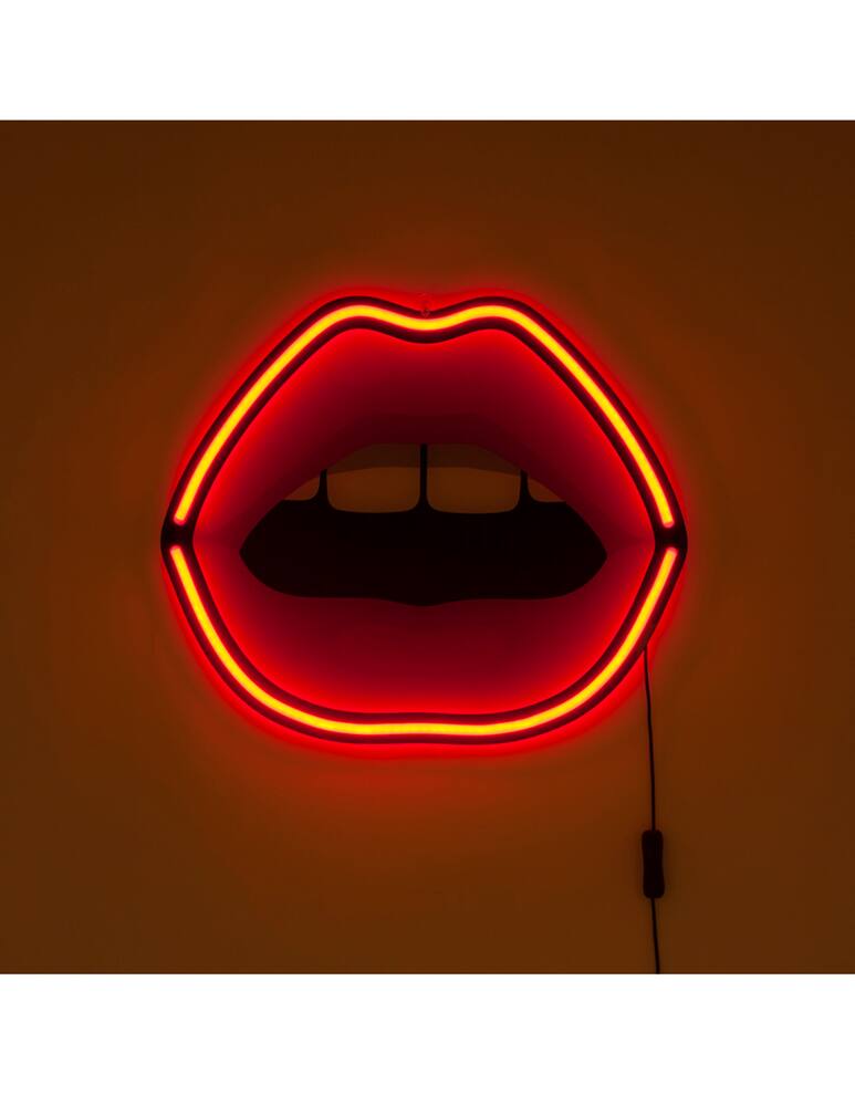 rinascente Seletti Led Sign With Transformer Blow Cm.47X39.5 H.2- Mouth - Rosso