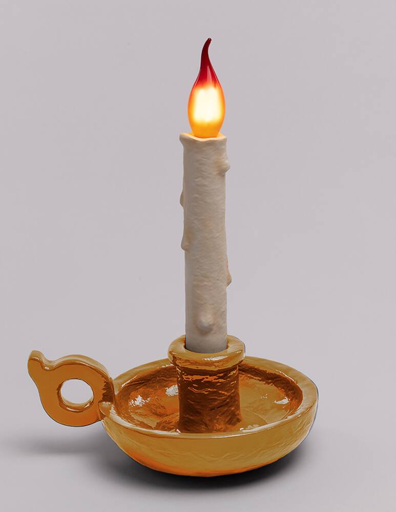 rinascente Seletti Grimm lampada led ricaricabile da tavolo - oro