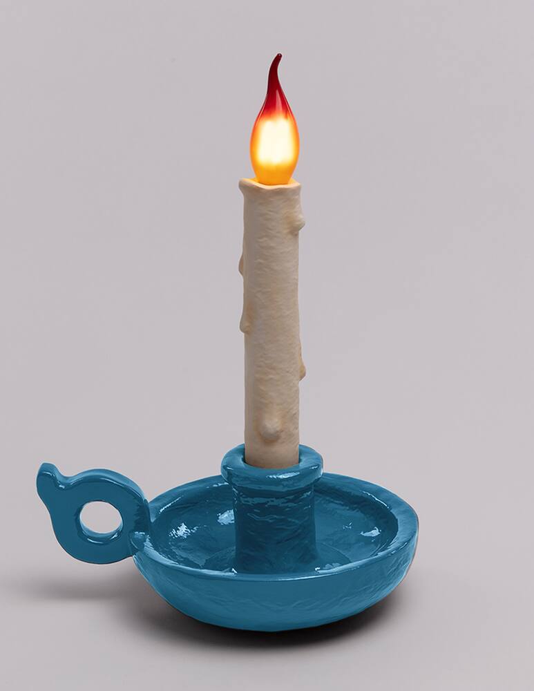 rinascente Seletti Grimm rechargeable led table lamp - light blue