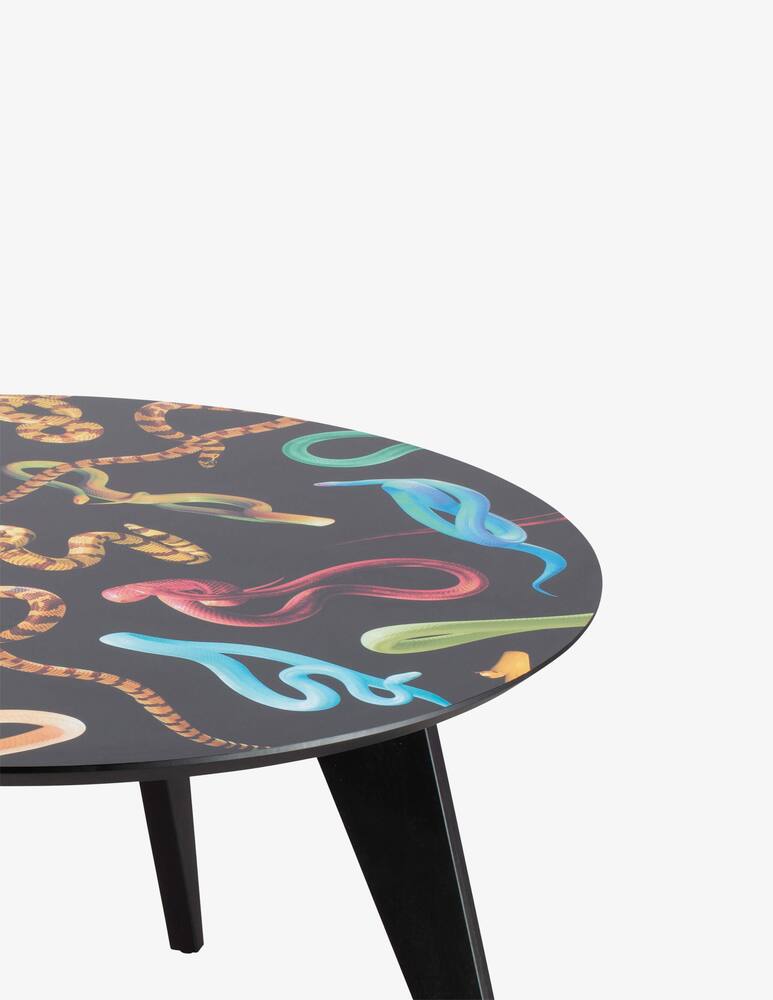 rinascente Seletti Wooden Table Round Snakes - Multi